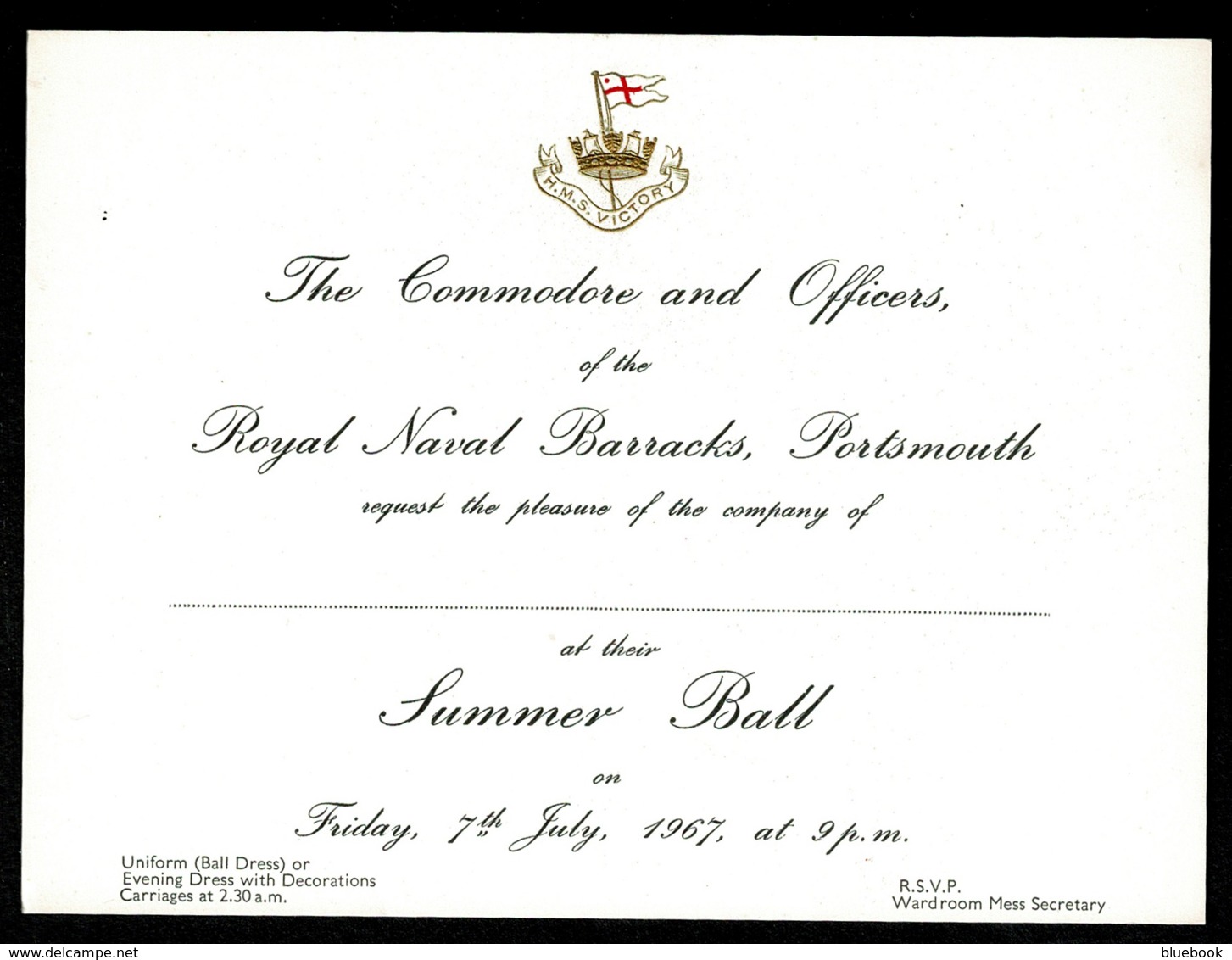 Ref 1327 - 7 X Unused Royal Navy R.S.V.P. Invitation Cards - Maritime Ship Theme (2) - Unclassified