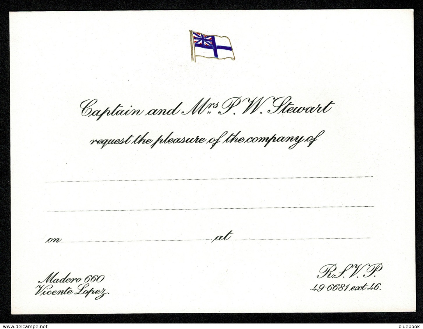 Ref 1327 - 7 X Unused Royal Navy R.S.V.P. Invitation Cards - Maritime Ship Theme (2) - Unclassified