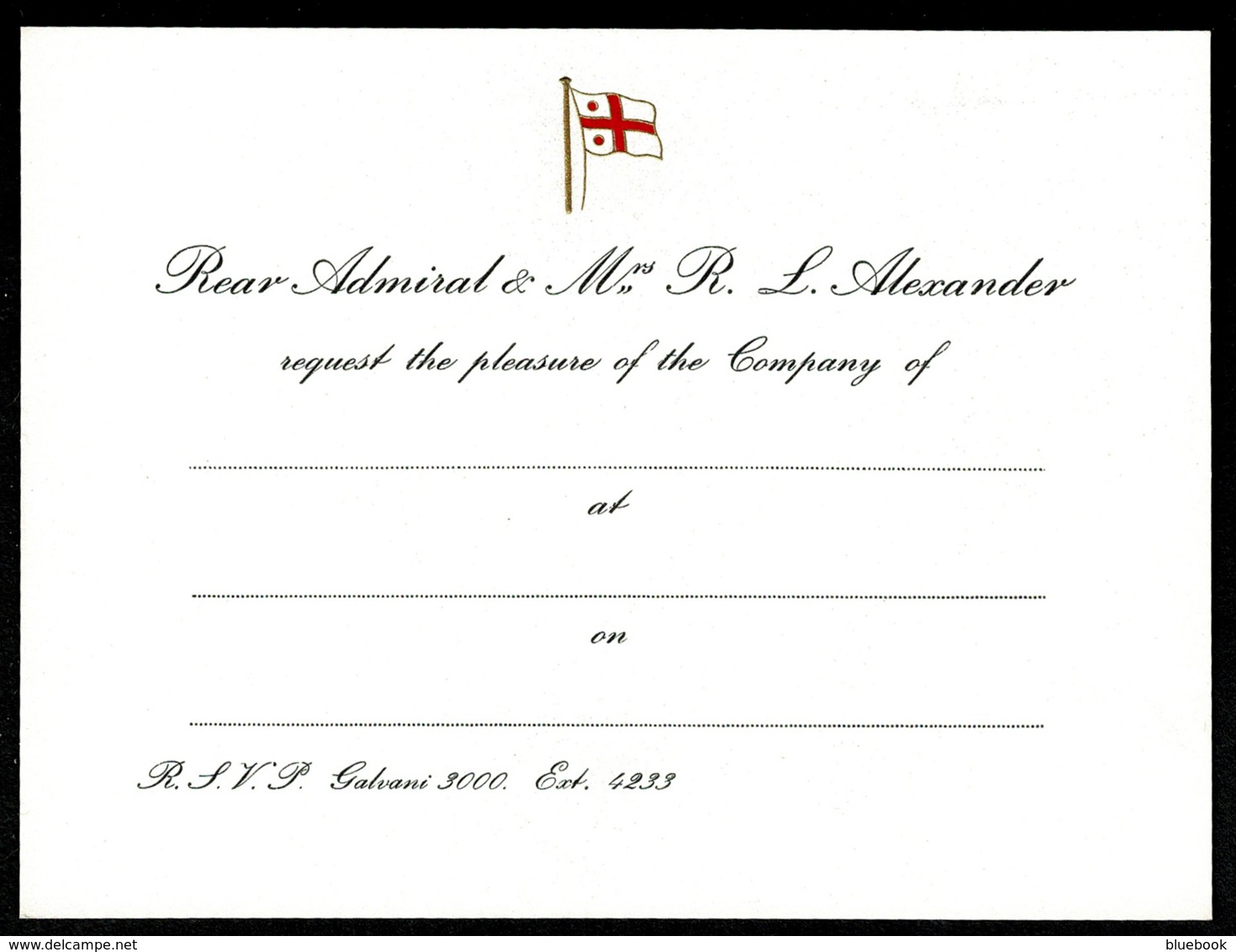 Ref 1327 - 7 X Unused Royal Navy R.S.V.P. Invitation Cards - Maritime Ship Theme - Unclassified