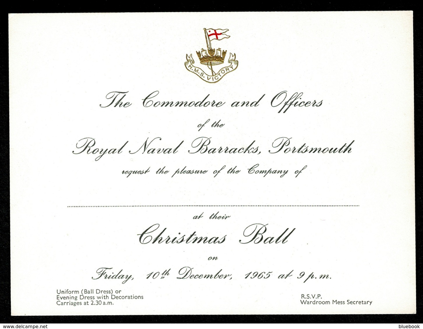 Ref 1327 - 7 x Unused Royal Navy R.S.V.P. Invitation Cards - Maritime Ship Theme
