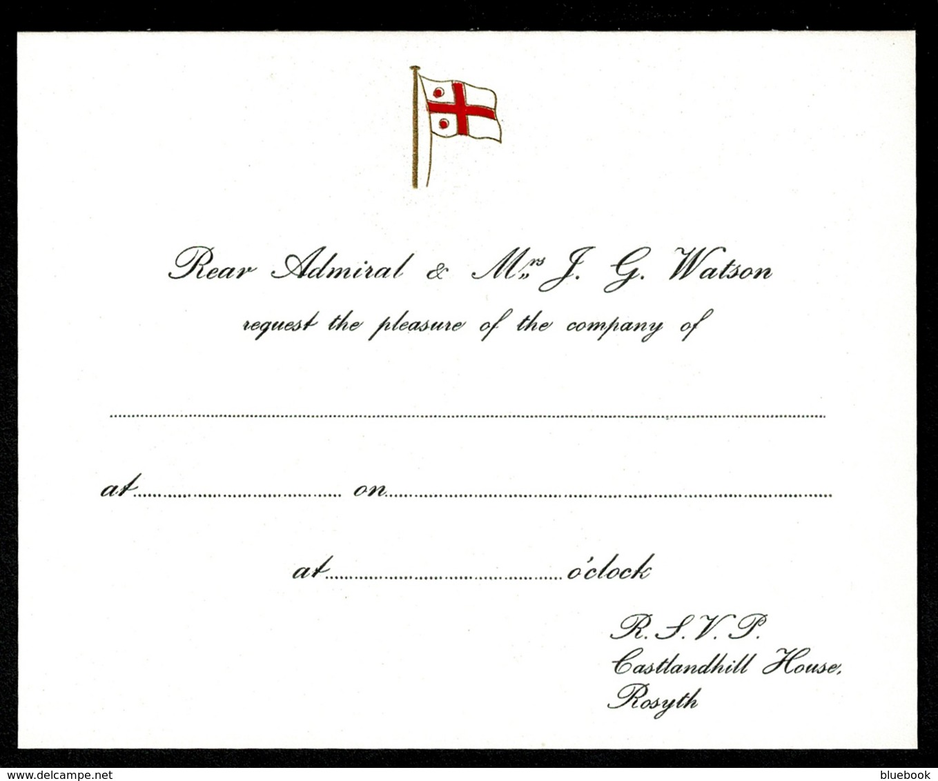 Ref 1327 - 4 X Unused Royal Navy R.S.V.P. Invitation Cards - Maritime Ship Theme - Unclassified