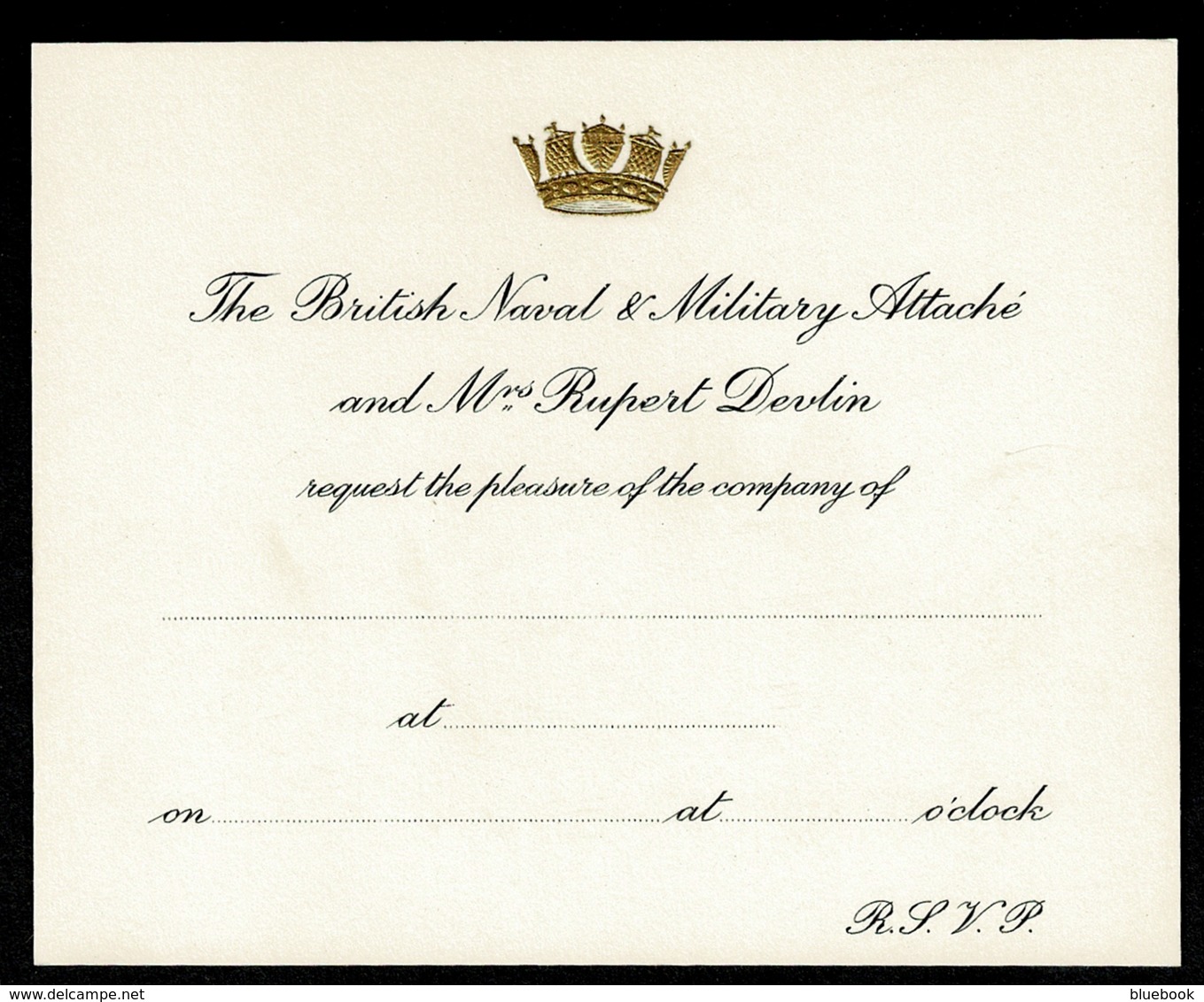 Ref 1327 - 4 X Unused Royal Navy R.S.V.P. Invitation Cards - Maritime Ship Theme - Unclassified