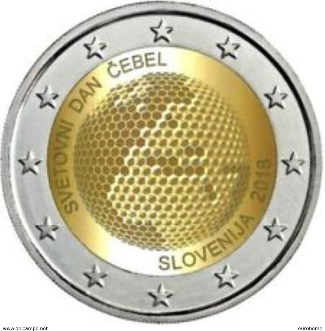 Slovenië  2018    2 Euro Commemo Wereld Bijendag  Jour Mondiale D'abeille      UNC Uit De Rol  UNC Du Rouleaux !! - Slovenië