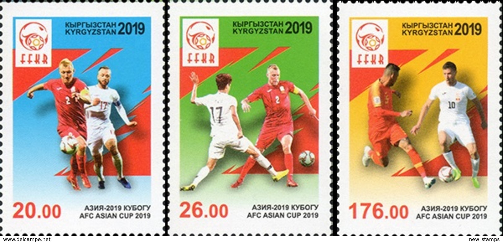 Kyrgyzstan 2019 Football Asian Cup 3v MNH - Kirgizië