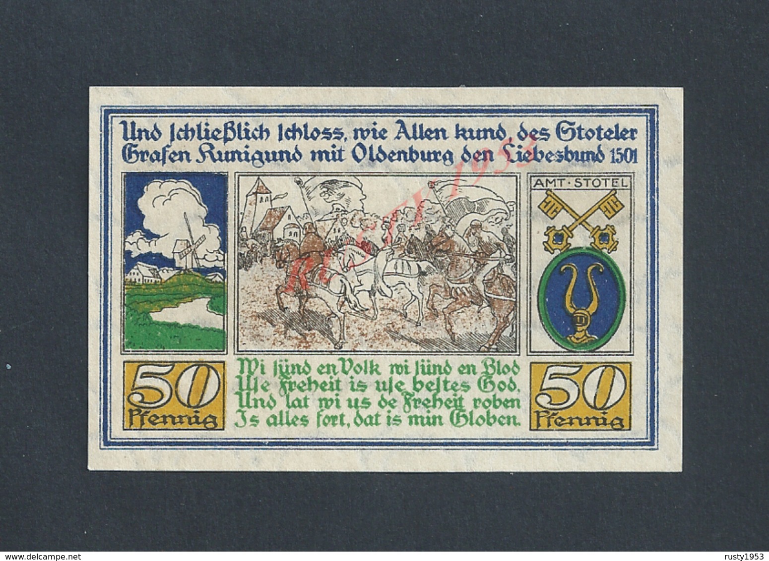 ALLEMAGNE BILLET DE BANQUE DE 1921 : - Bank & Versicherung