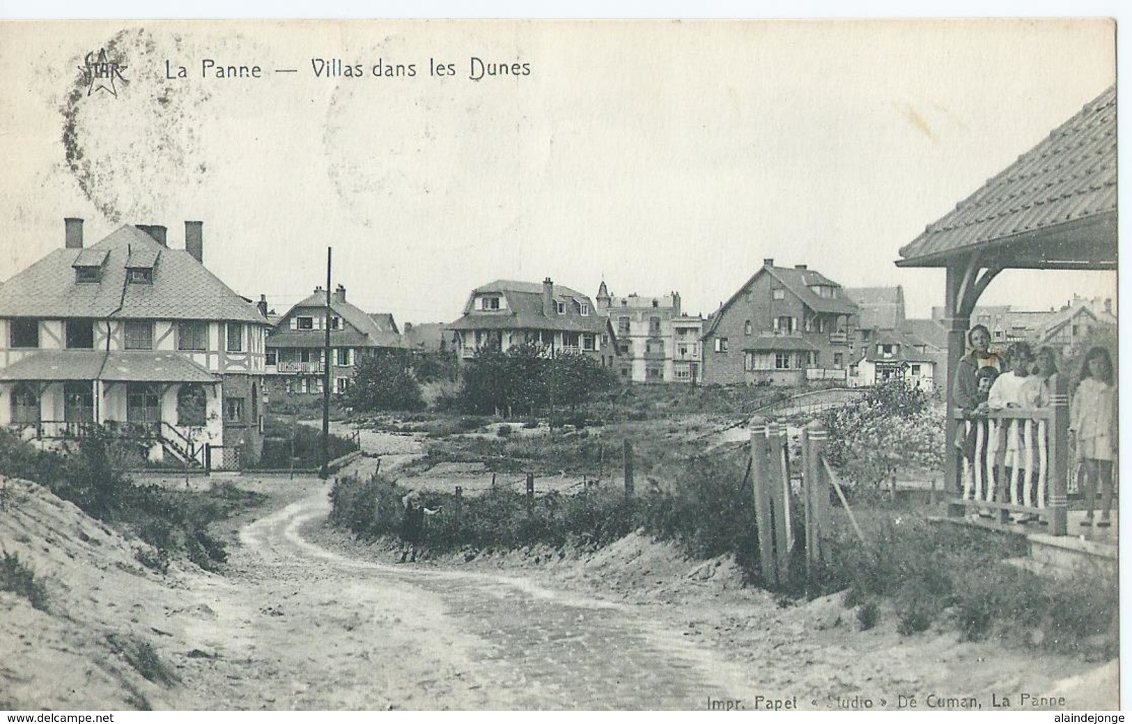 De Panne - La Panne - Villas Dans Les Dunes - Star - Impr. Papet "Studio" De Cuman - 1922 - De Panne