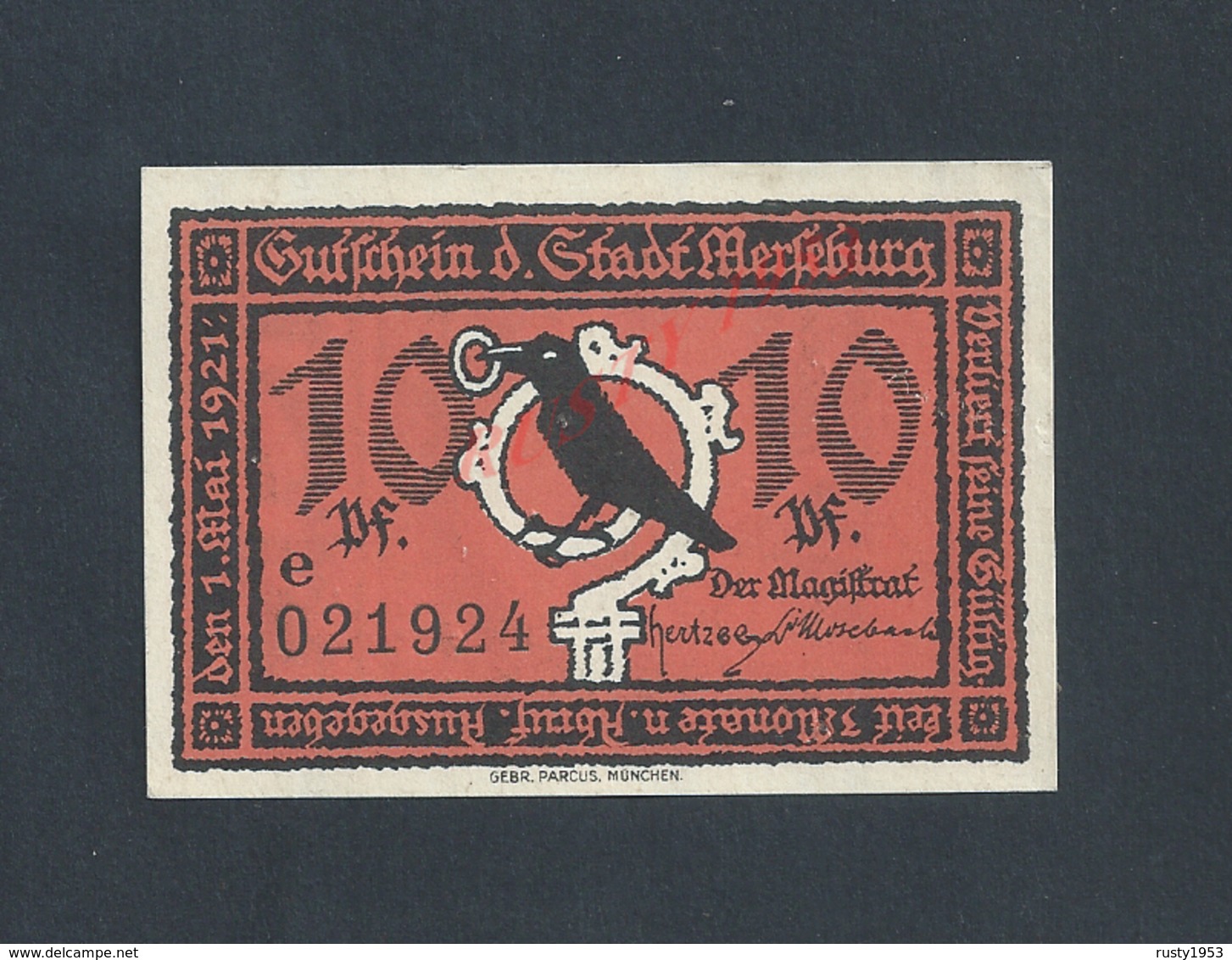 ALLEMAGNE BILLET DE BANQUE DE 1921 : - Banque & Assurance