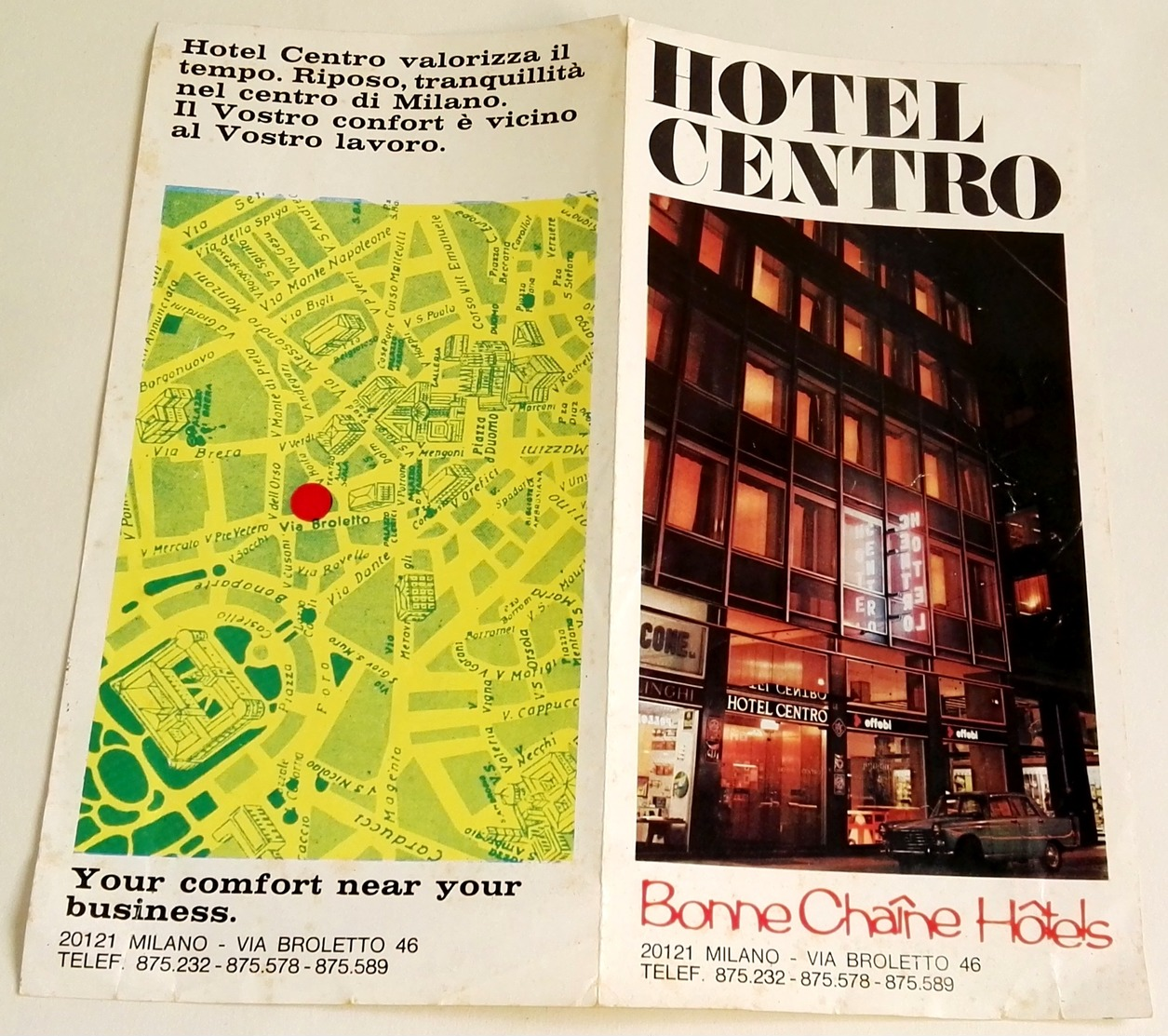 Ancienne Brochure Touristique - Hotel Centro, Milano, Vía Broletto - Cuadernillos Turísticos