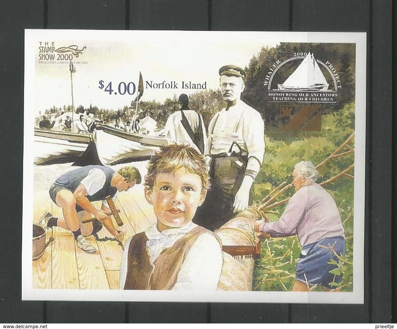 Norfolk 2000 London Stampshow S/S Imperf. Y.T. BF 39 ** - Ile Norfolk