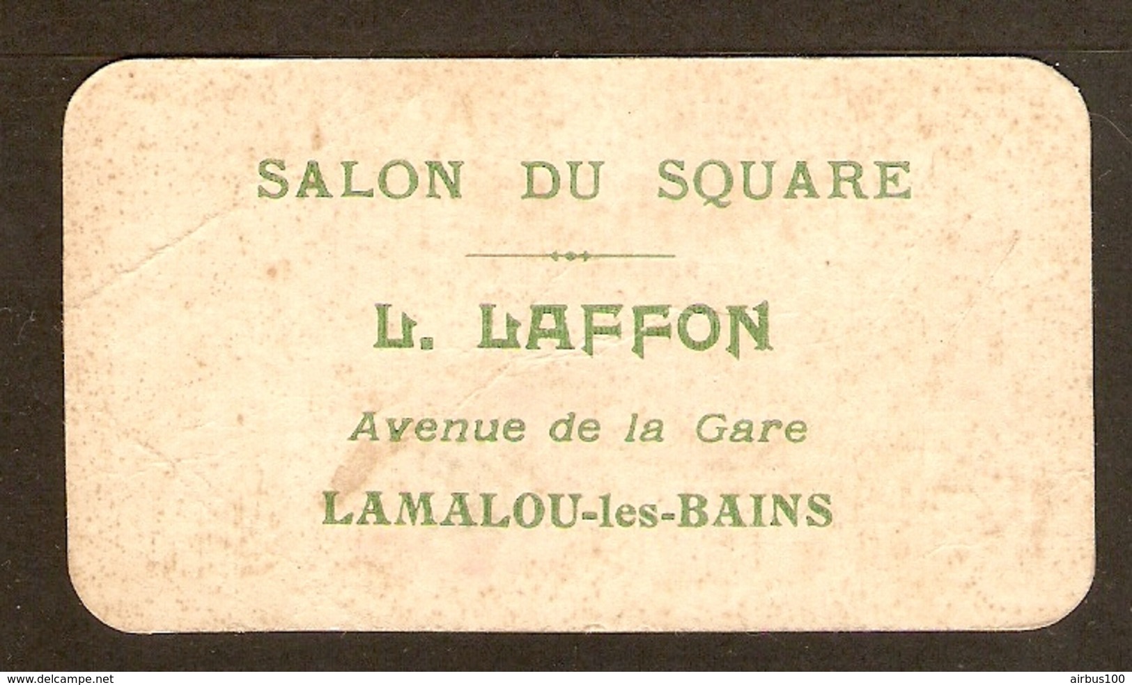 CARTE PARFUMEE MISMELIS LT PIVER PARIS - SALON Du SQUARE LAFFON AVENUE De La GARE LAMALOU Les BAINS - Anciennes (jusque 1960)