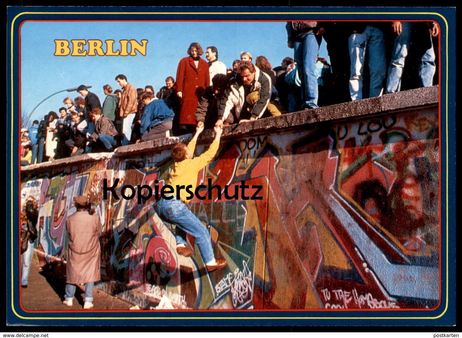 ÄLTERE POSTKARTE BERLIN BERLINER MAUER 1989 MAUERFALL GRENZÖFFNUNG LE MUR THE WALL Ansichtskarte Postcard - Mur De Berlin