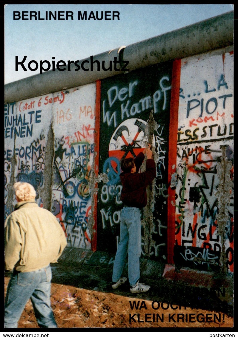 ÄLTERE POSTKARTE BERLIN BERLINER MAUER 1989 MAUERFALL DIR WERDEN WA OOCH NOCH KLEIN KRIEGEN LE MUR THE WALL AK Postcard - Muro Di Berlino