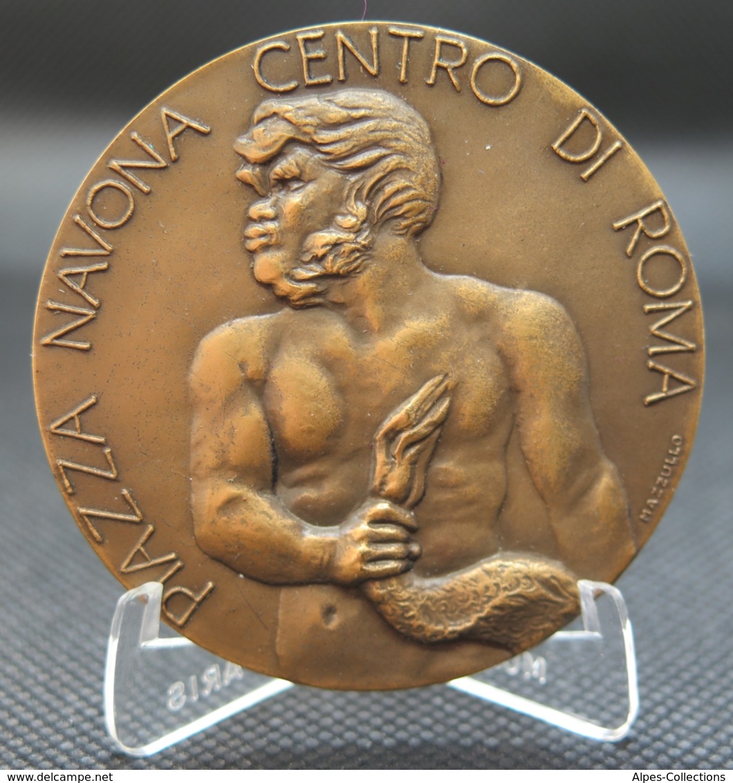 0034 - MEDAILLE ITALIENNE - PIAZZA NAVONA CENTRO DI ROMA - 1969 - Bronze - Autres & Non Classés