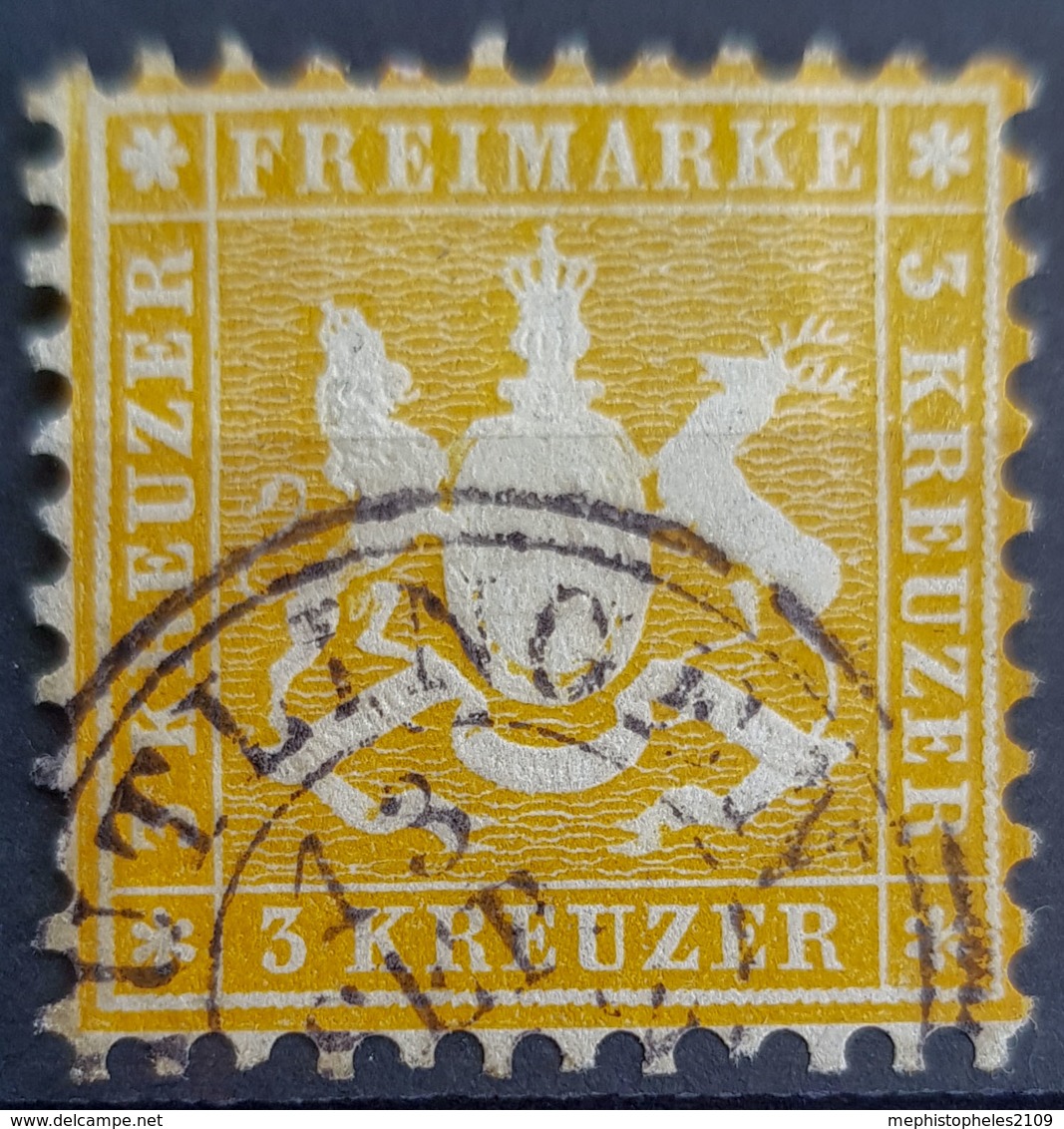 WÜRTTEMBERG 1862 - Canceled - Mi 22 - 3k - Altri & Non Classificati