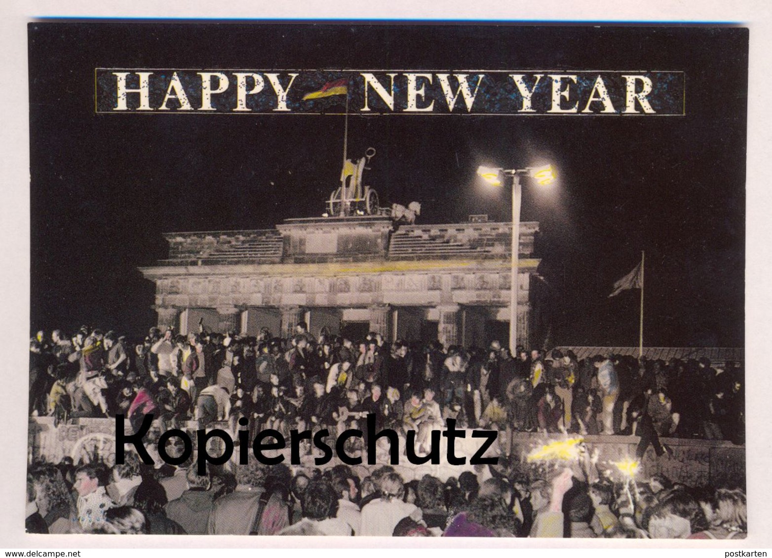 ÄLTERE POSTKARTE BERLIN BERLINER MAUER GRENZÖFFNUNG HAPPY NEW YEAR NEUJAHR SYLVESTER LE MUR THE WALL Ansichtskarte Cpa - Berlin Wall