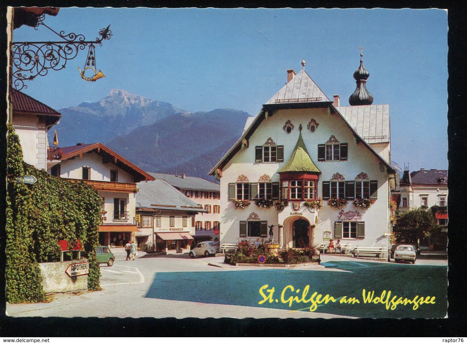 CPM Non écrite Autriche St. GILGEN Am Wolfgangsee Rathaus Mozartbrunnen Und Schafberg - Windischgarsten