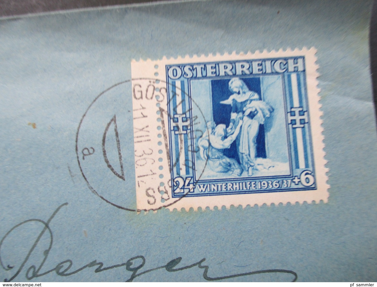 Österreich 1936 Winterhilfe Nr. 630 Randstück Links Göstling Ybbs Nach Linz - Covers & Documents