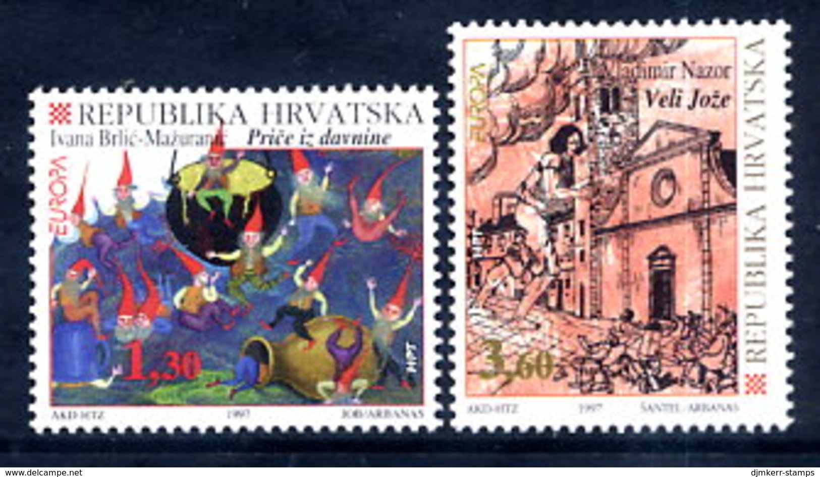 CROATIA 1997 Europa: Sagas And Legends MNH / **.  Michel 412-13 - Croacia
