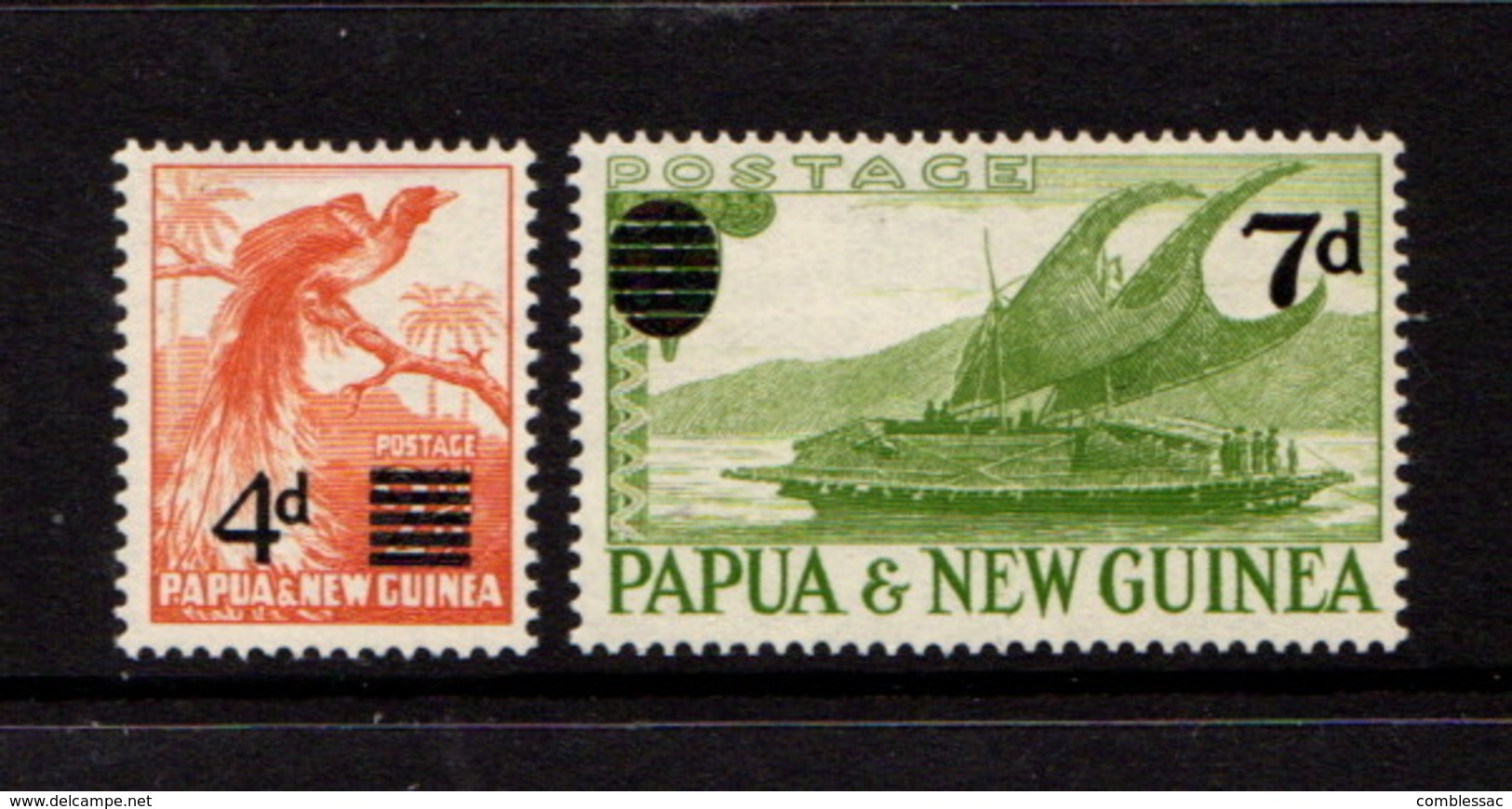 PAPUA  NEW  GUINEA    1957    Sg 4 And 10  Surcgarged    Set  Of  2    MH - Papua New Guinea