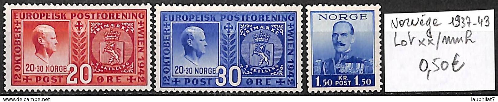 [838645]TB//**/Mnh-Norvège 1937-43 - Lot **/mnh - Neufs