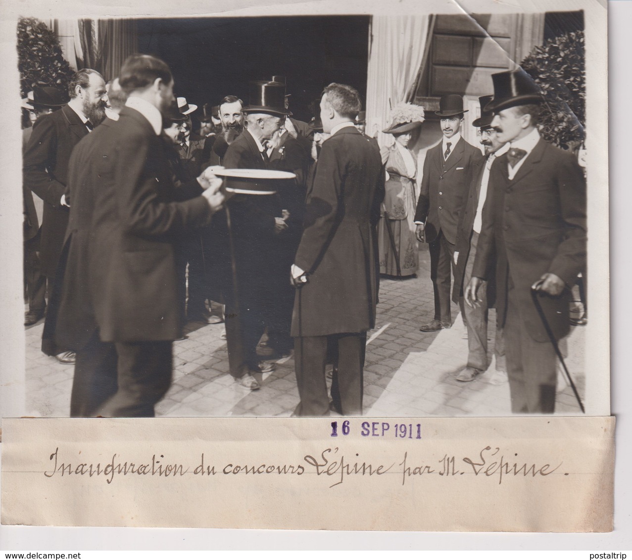 INAUGURATION DU CONCOURS LEPINE PAR M LEPINE  18*13CM Maurice-Louis BRANGER PARÍS (1874-1950) - Célébrités