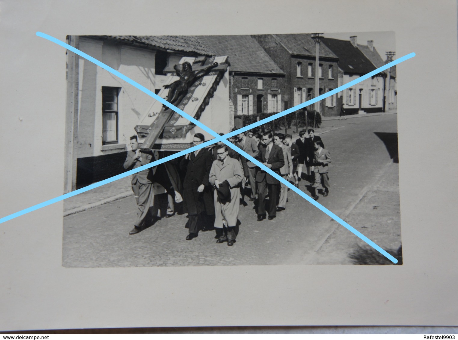 Photo BELOEIL Chièvres Péruwelz 1947 Procession - Places