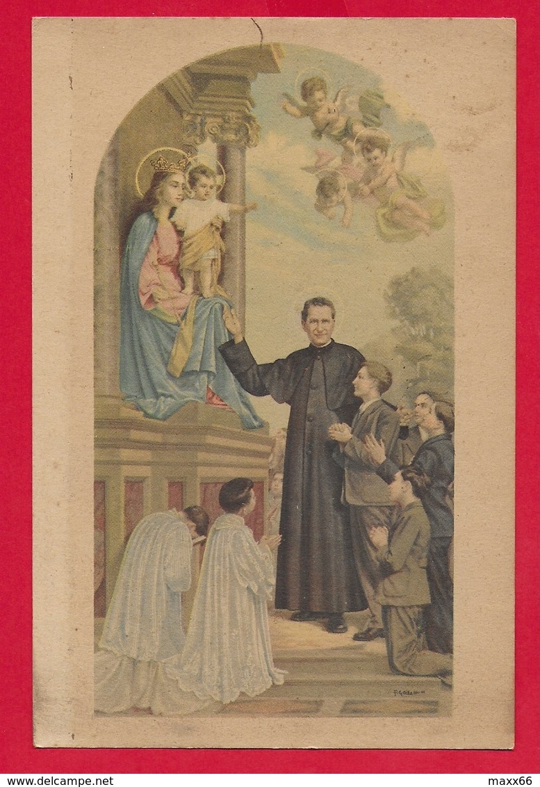 CARTOLINA VG ITALIA - Quadro Dell'altare Di S. Giovanni Bosco Nella Basilica Maria Ausiliatrice TORINO - 10 X 15 - 1952 - Santi