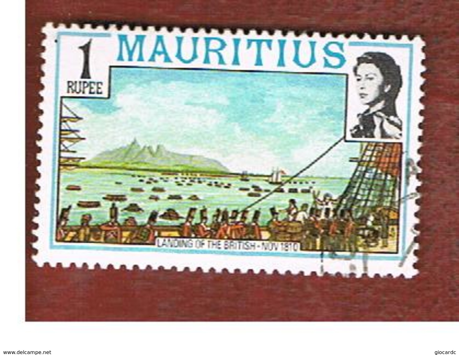 MAURITIUS -  SG 539   -  1978  HISTORICAL EVENTS: LANDING OF THE BRITISH  -  USED° - Maurice (1968-...)