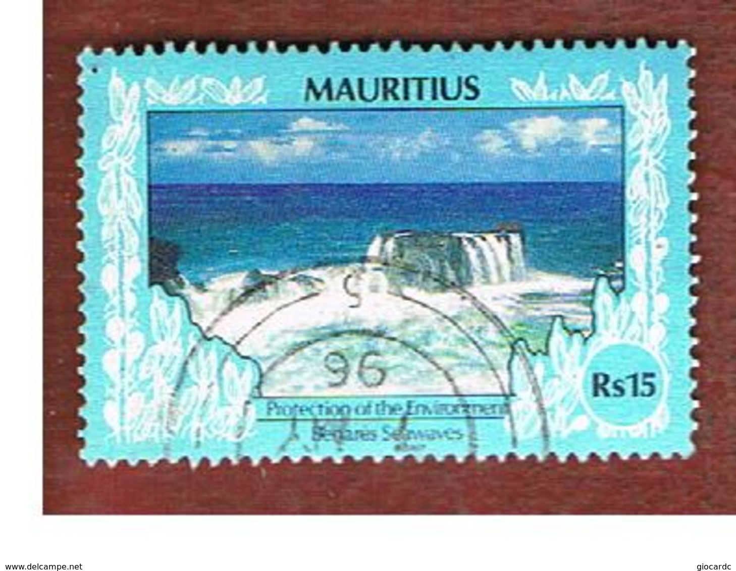 MAURITIUS -  SG 806a   -  1991  BENARES WAVES   -  USED° - Mauritius (1968-...)