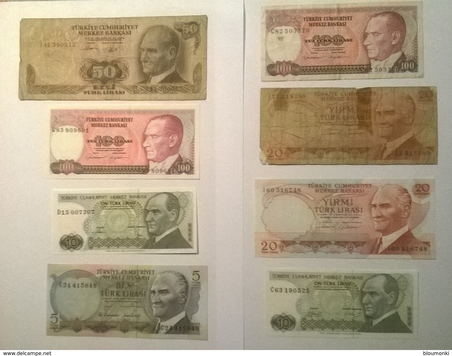 Lot De 8 Billets De Banque TURQUIE - Turchia