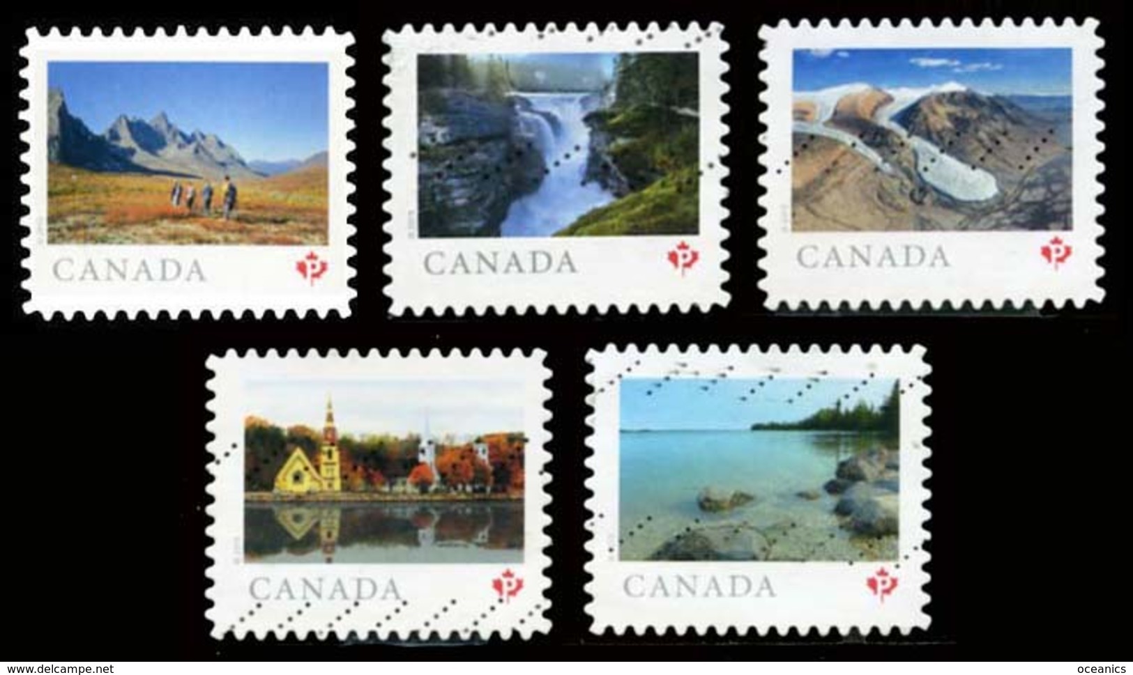 Canada (Scott No.3153-57 - Terre De Nos Yeux / From Here And Then) (o) Adhesive Set - Oblitérés