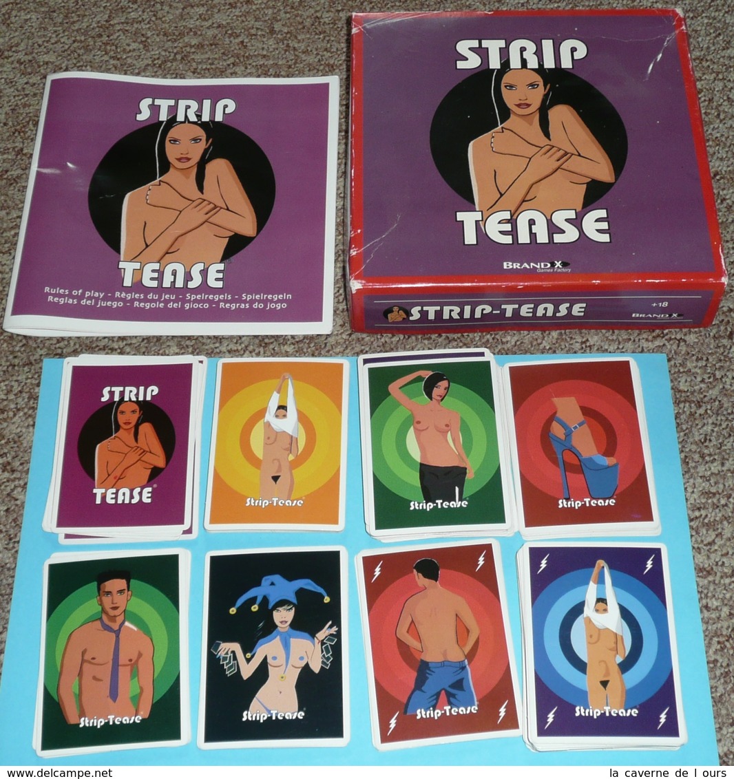 Rare Jeu De Cartes Sexy, érotique, STRIP TEASE Striptease, Avec Règles De Jeu - Autres & Non Classés