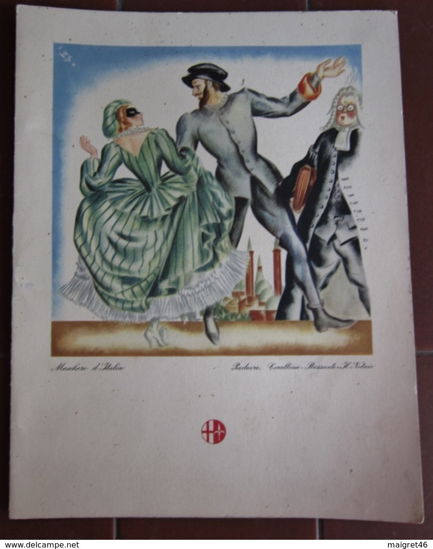 MENU ITALIA ITALIA LLOYD TRIESTINO ADRIATICA TIRRENIA MOTONAVE NEPTUNIA ANNO 1939 MASCHERA PADOVA CORALLINA VENEZIANI - Menu