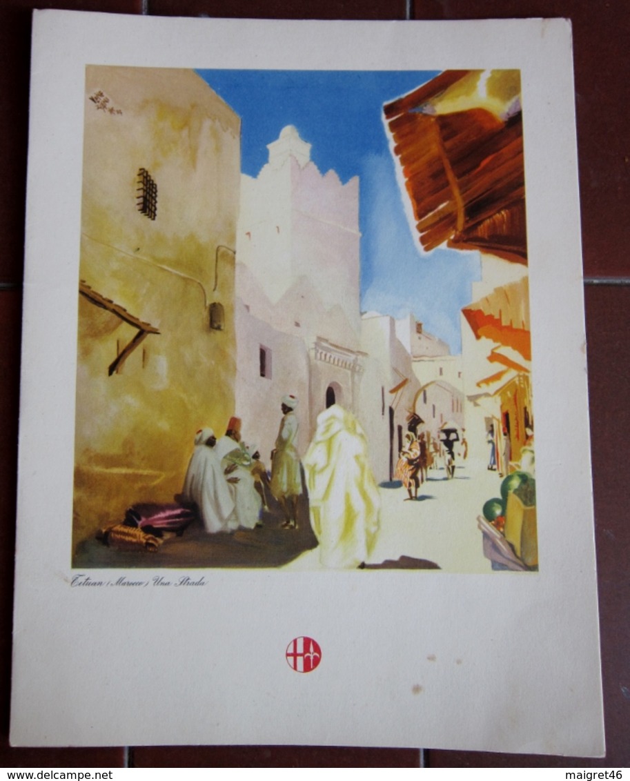 MENU ITALIA ITALIA LLOYD TRIESTINO ADRIATICA TIRRENIA MOTONAVE NEPTUNIA ANNO 1939 TETUAN MAROCCO ILLUSTRATORE VENEZIANI - Menu