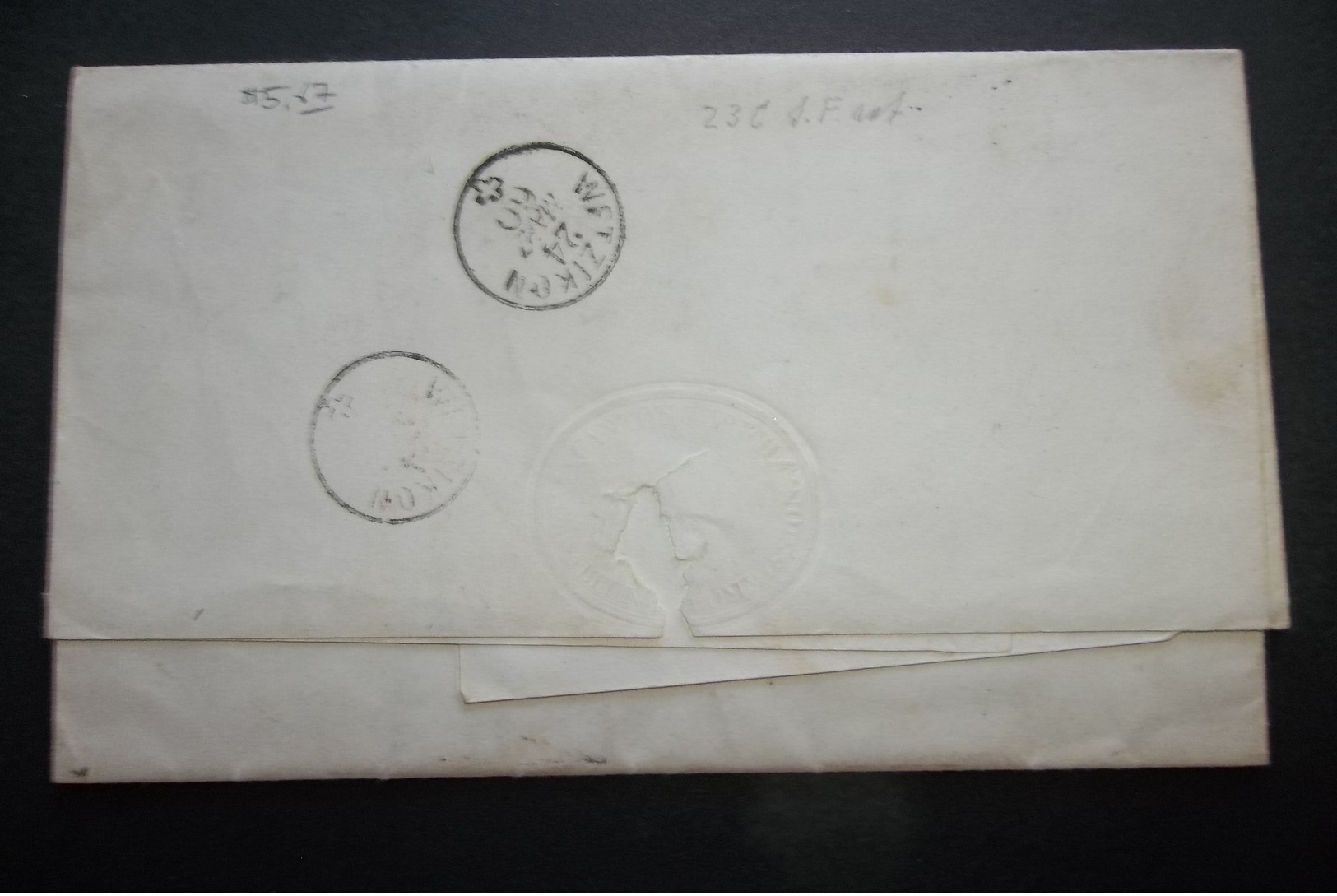 Helvetia: 1860 Folded Letter To Wetzikon (#HS10) - Covers & Documents