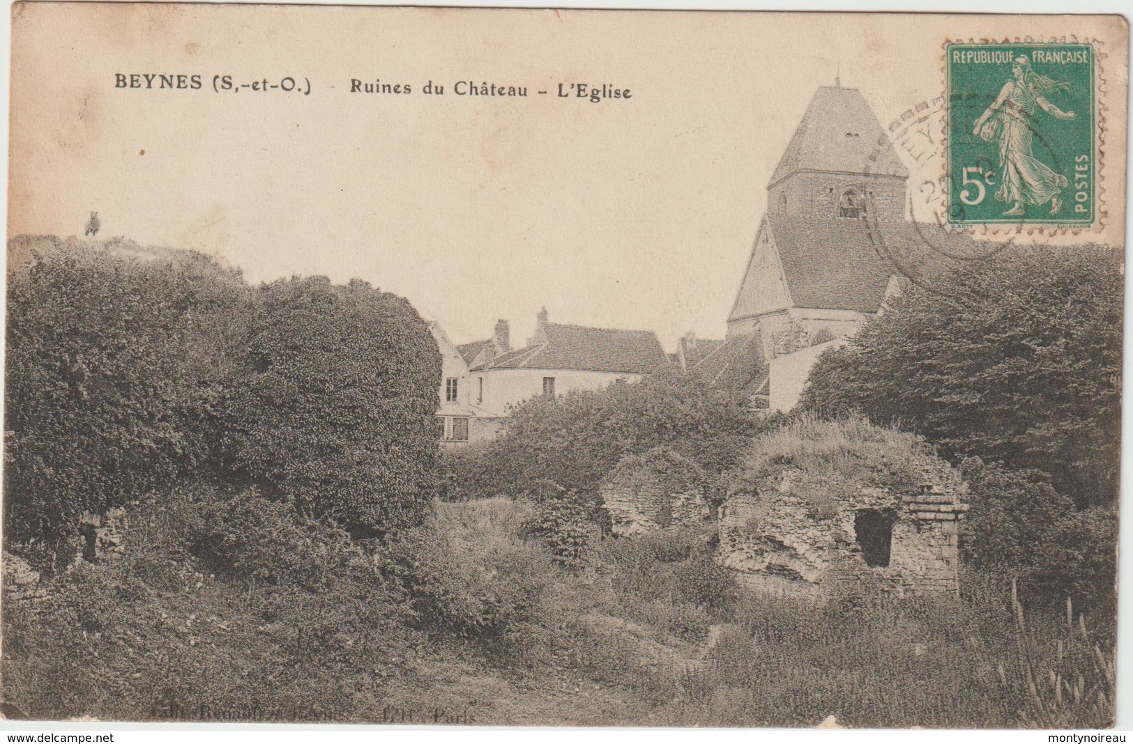 Yvelines :  BEYNES :  Ruines  Du  Château , église - Beynes