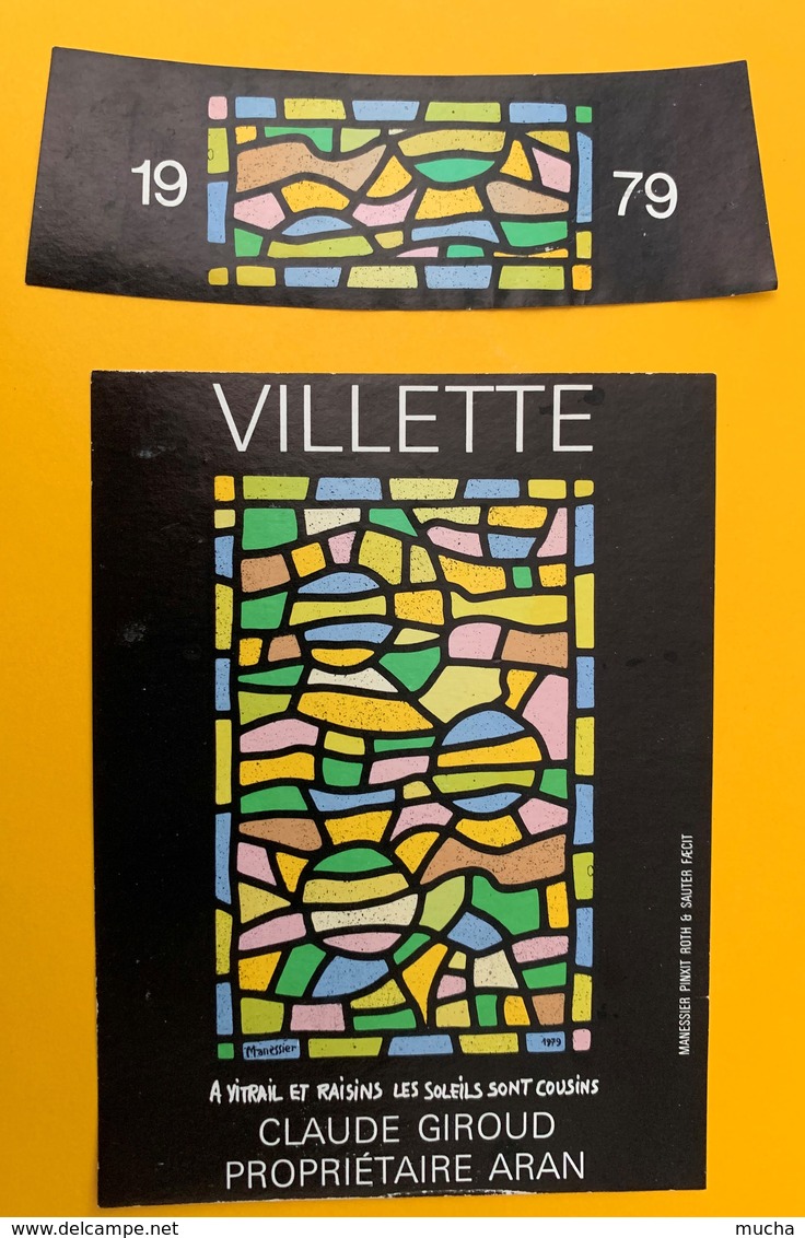 11544 - Villette 1979 Vitrail Claude Giroud Aran Suisse - Art