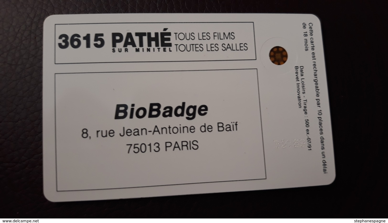 CINECARTE PATHE N° 50 - Biobadge " FOULE CHINOISE "  - LUXE- NEUVE? - Cinécartes