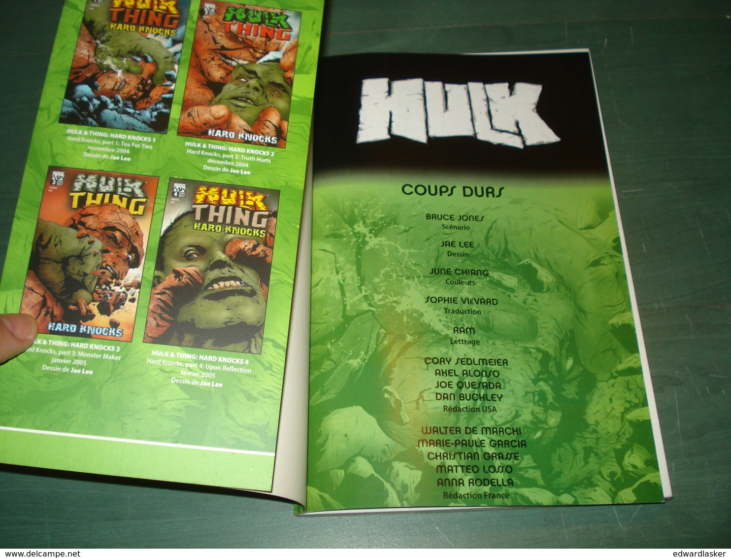 HULK : Coups Durs //Bruce Jones Et Jae Lee - Très Bon état - 100 % Marvel N°5 - 2005 - Hulk