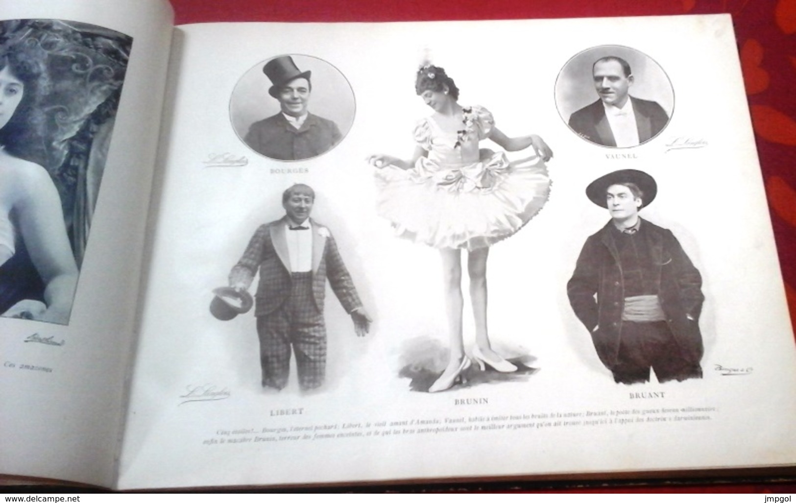 Reliure Le Panorama Paris Qui s'amuse 1890 9 Numéros Café Concert Yvette Guilbert, Polaire, Cléo de Mérode,La Goulue...