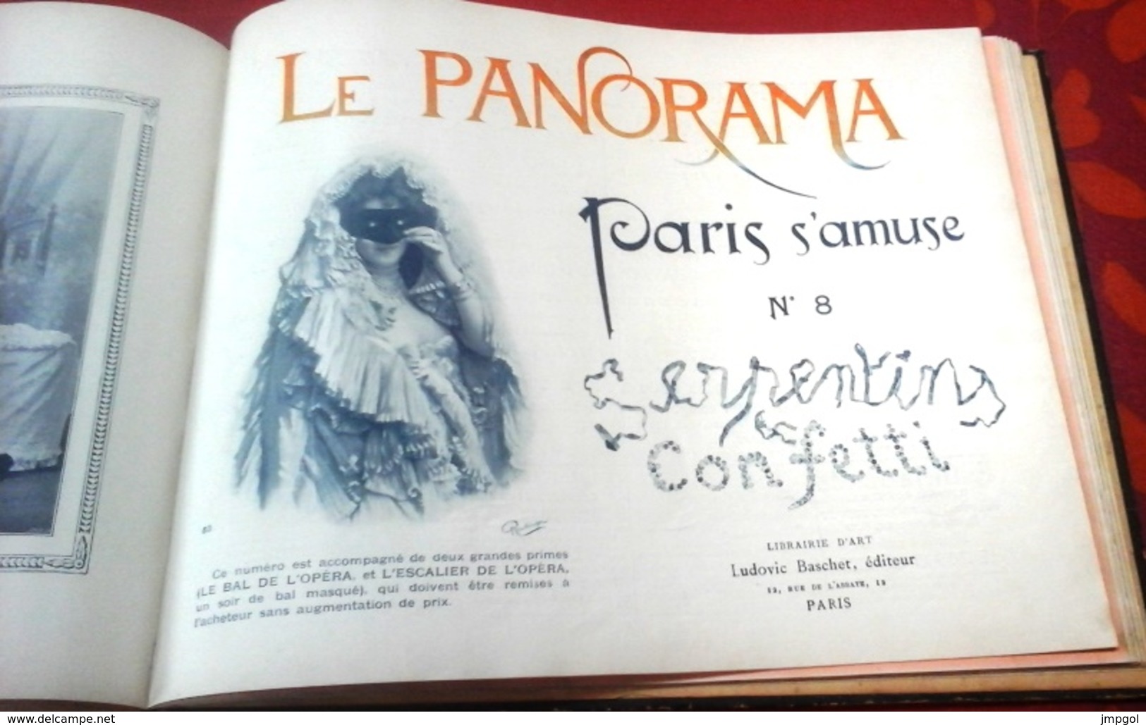 Reliure Le Panorama Paris Qui s'amuse 1890 9 Numéros Café Concert Yvette Guilbert, Polaire, Cléo de Mérode,La Goulue...