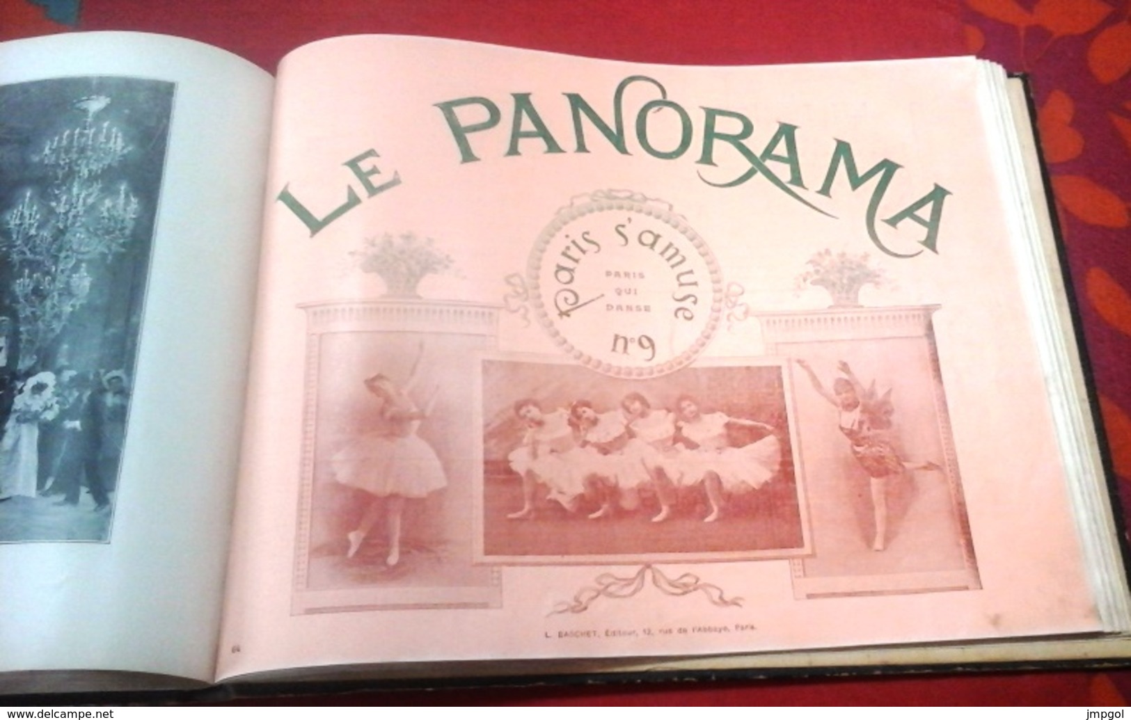 Reliure Le Panorama Paris Qui s'amuse 1890 9 Numéros Café Concert Yvette Guilbert, Polaire, Cléo de Mérode,La Goulue...