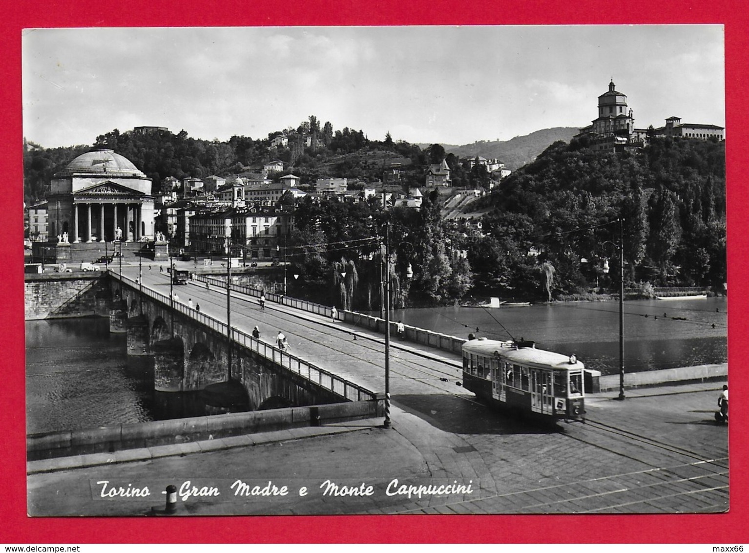 CARTOLINA VG ITALIA - TORINO - Gran Madre E Monte Cappuccini - 10 X 15 - 1959 EUROPA - Churches