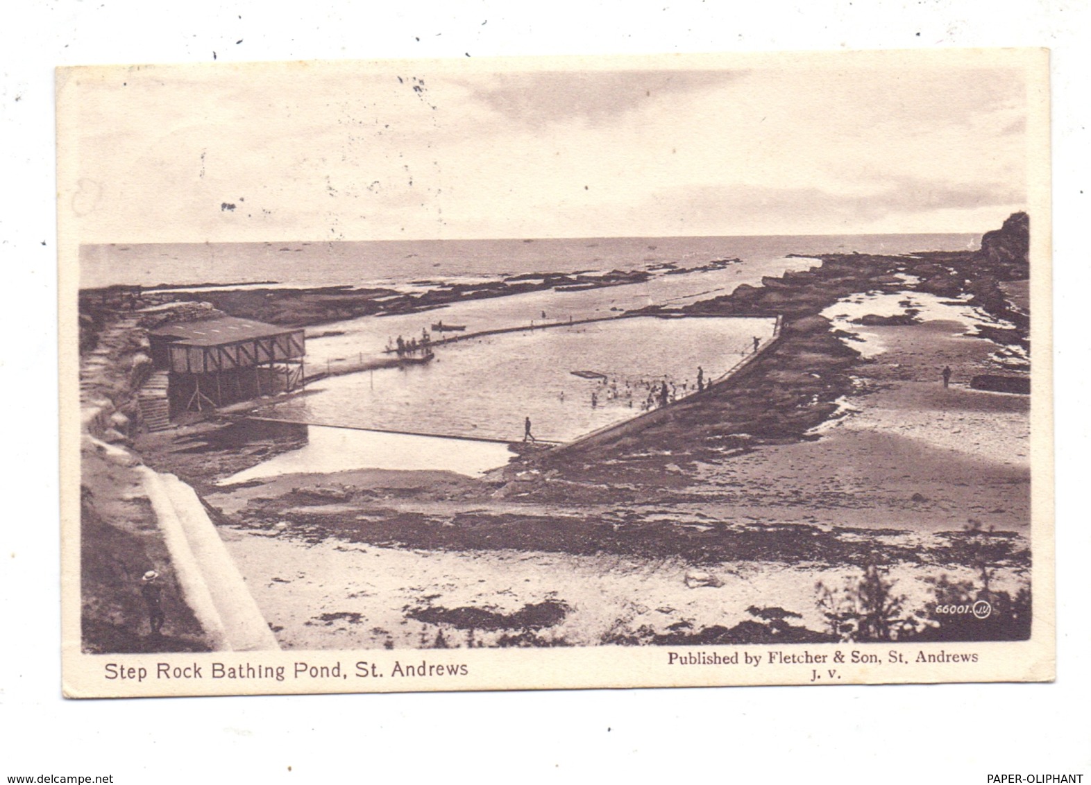 SCOTLAND - FIFE - ST. ANDREWS, Step Rock Bathing Pond, 1914 - Fife