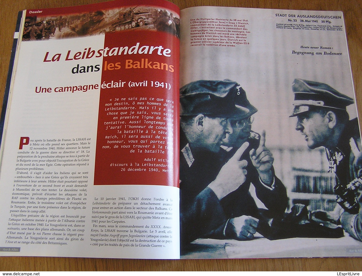 AXE ET ALLIES N° 14 Guerre 40 45 Leibstandarte SS Garde Hitler LSSAH Balkans Barbarossa Invasion Russie Est Or des Nazis