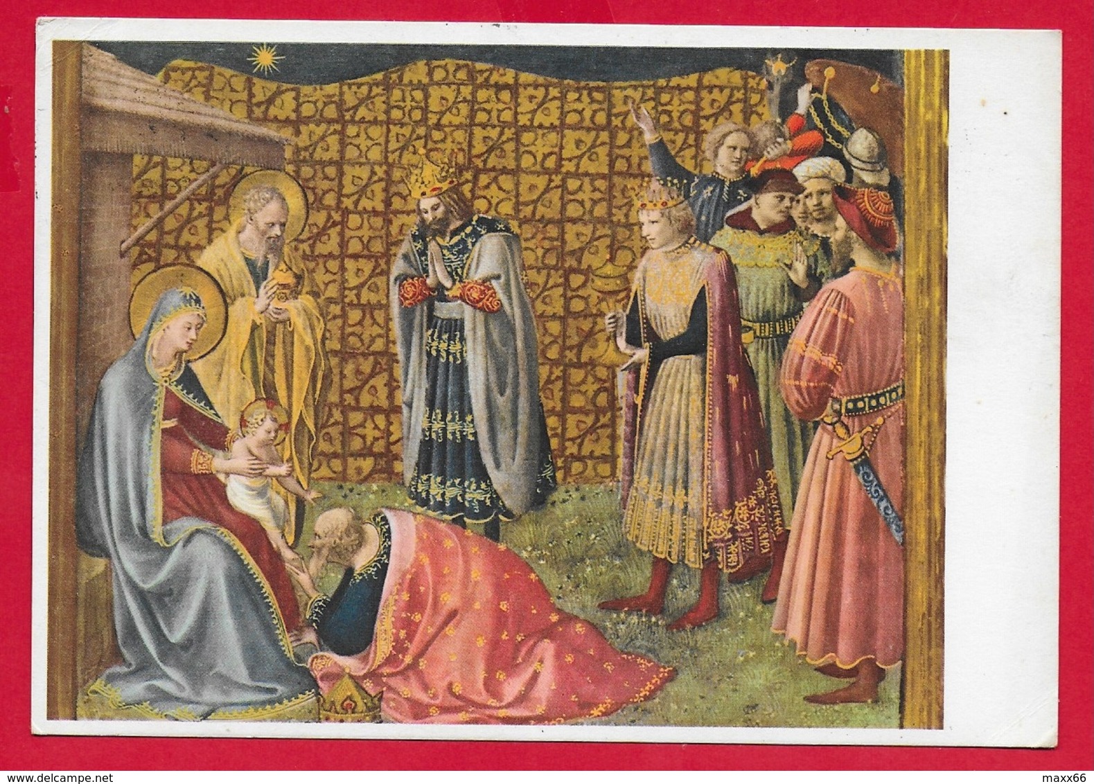 CARTOLINA VG ITALIA - L'ADORAZIONE DEI MAGI - Fra Giovanni Da Fiesole Detto Beato Angelico - 10 X 15 - 1957 - Pittura & Quadri