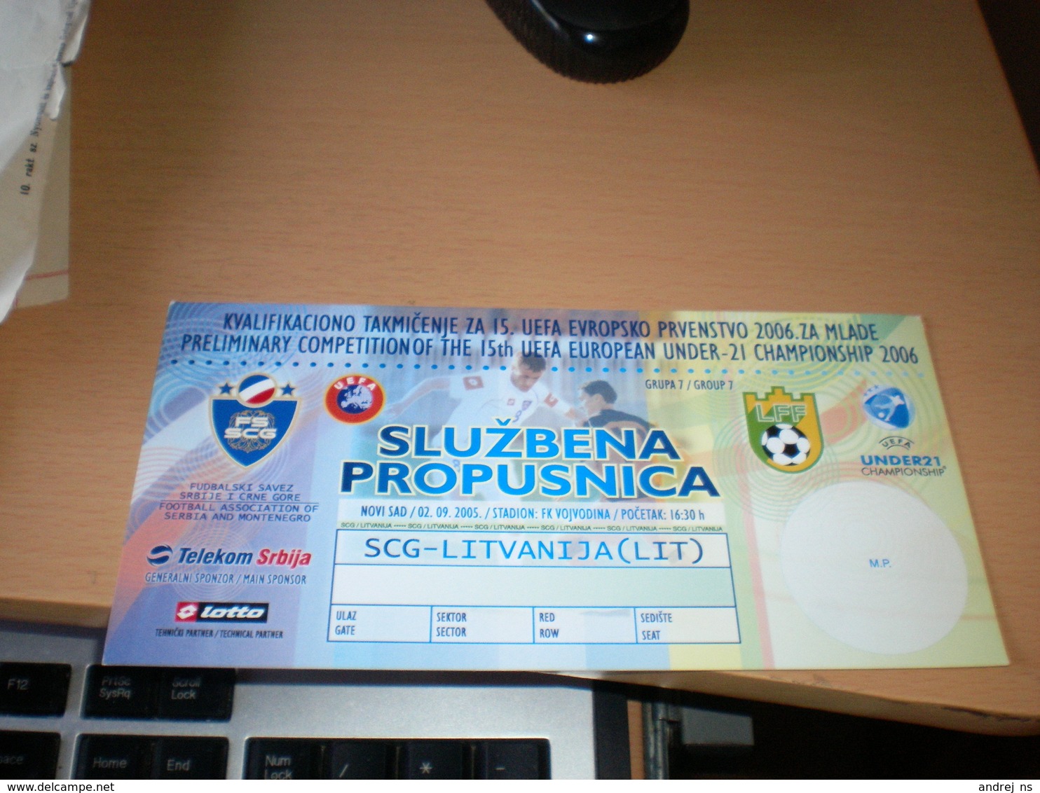 Football SCG Litvanija Fifa World Cup 2006 - Tickets - Vouchers