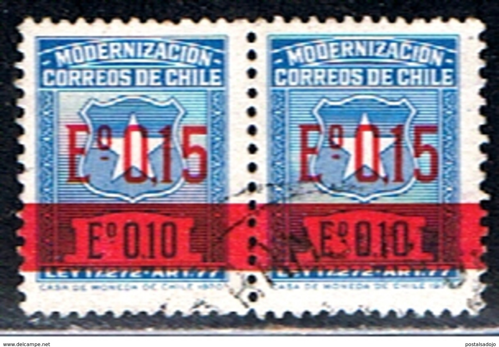 CHILI 320 // YVERT 366X2 // 1971 - Chile