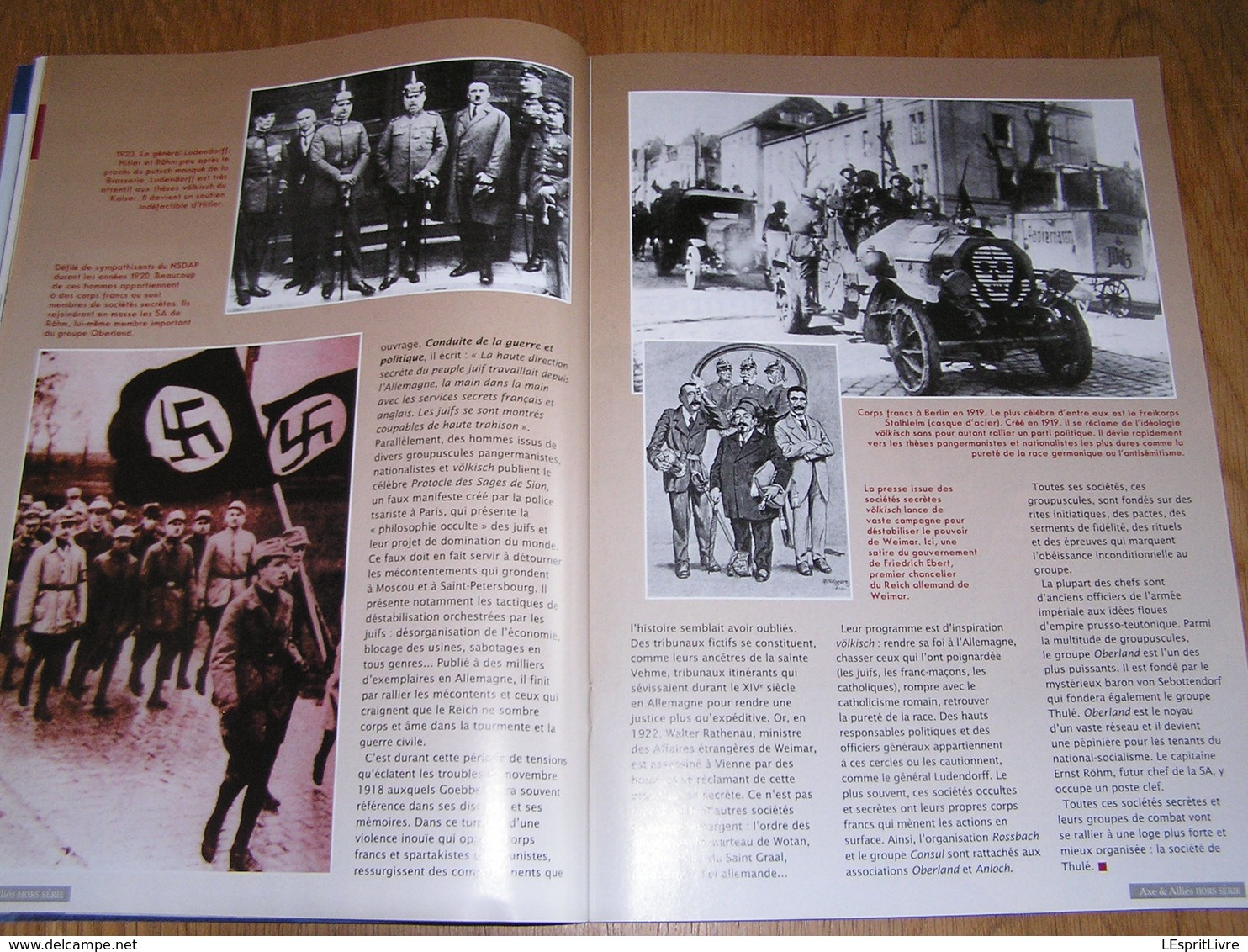 AXE ET ALLIES Hors Série N° 3 Guerre 40 45 Nazisme Idéologie Nazie SS Hitler Himmler Ordre Noir Société Secrète Thulé