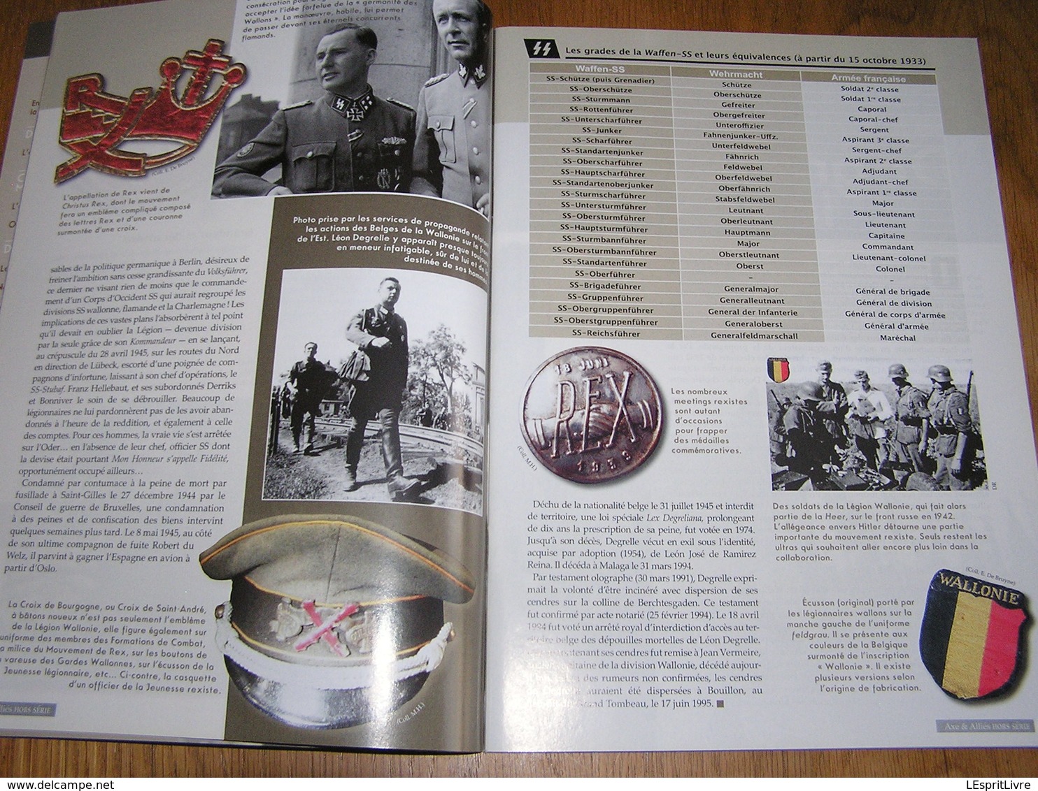 AXE ET ALLIES Hors Série N° 10 Guerre 40 45 Légion Wallonne Wallonie Degrelle Rex Wallonien Tcherkassy Waffen SS Russie - Guerre 1939-45